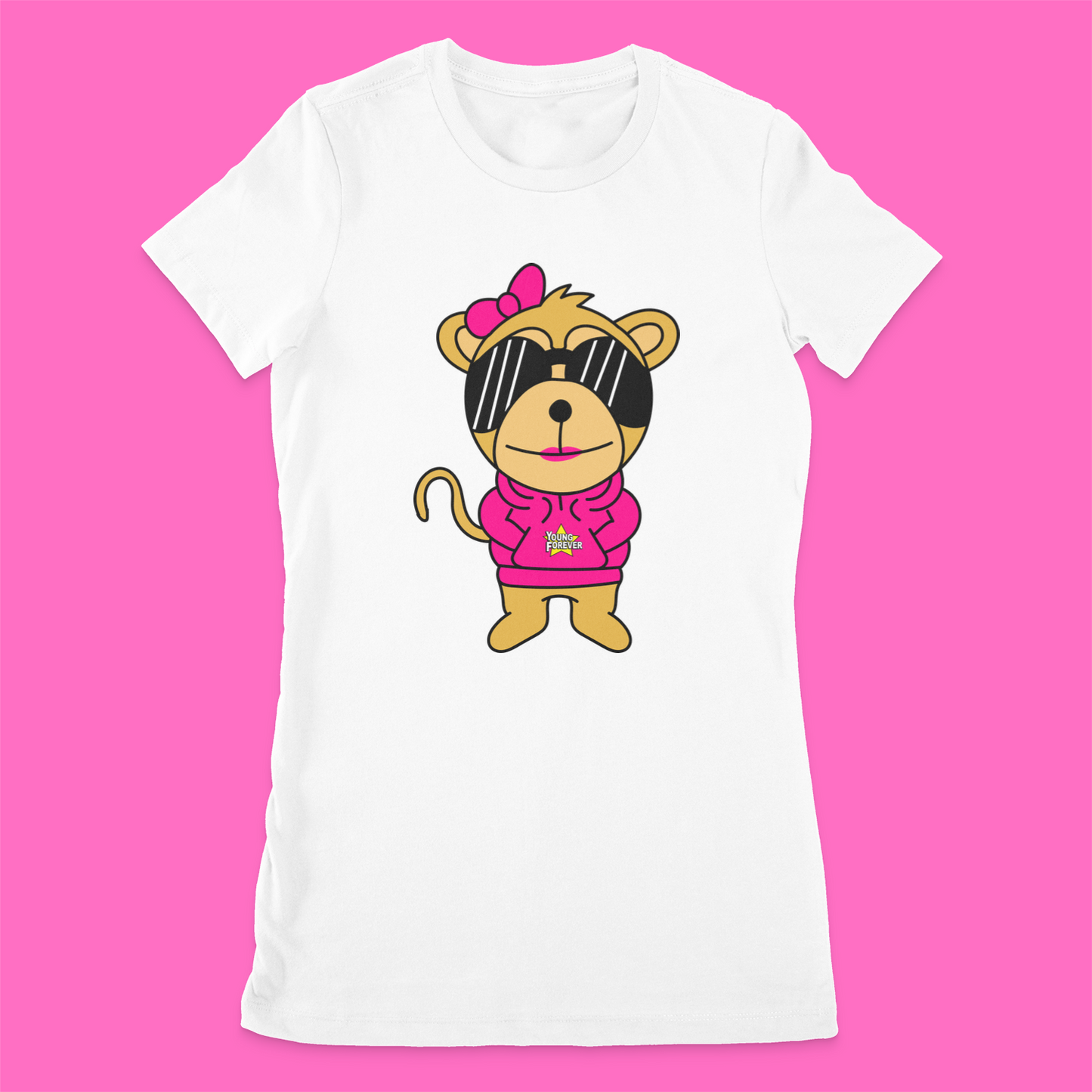 Women's YF White Chimp Tees