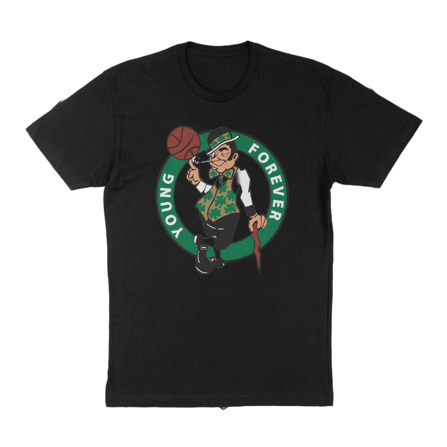 Young Forever Black Boston Tees