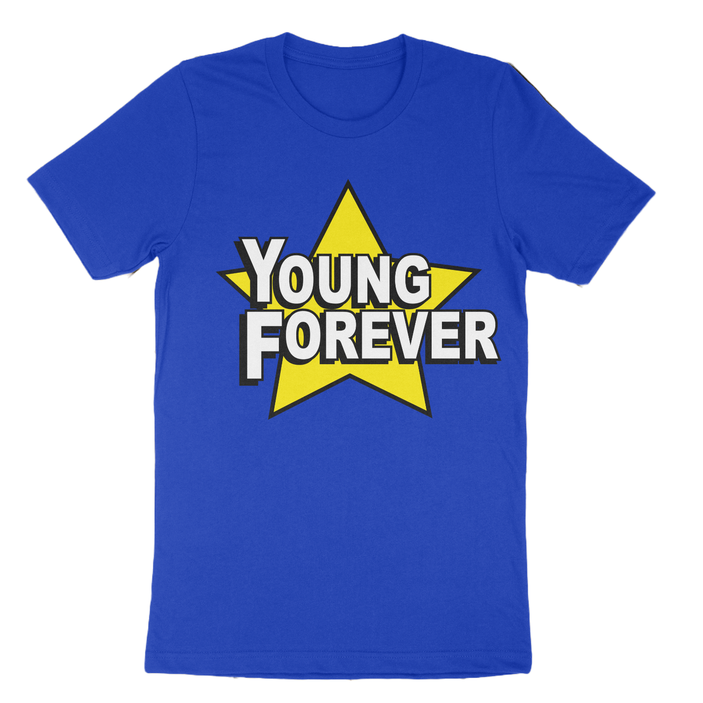 Young Forever Blue Graphic Tees