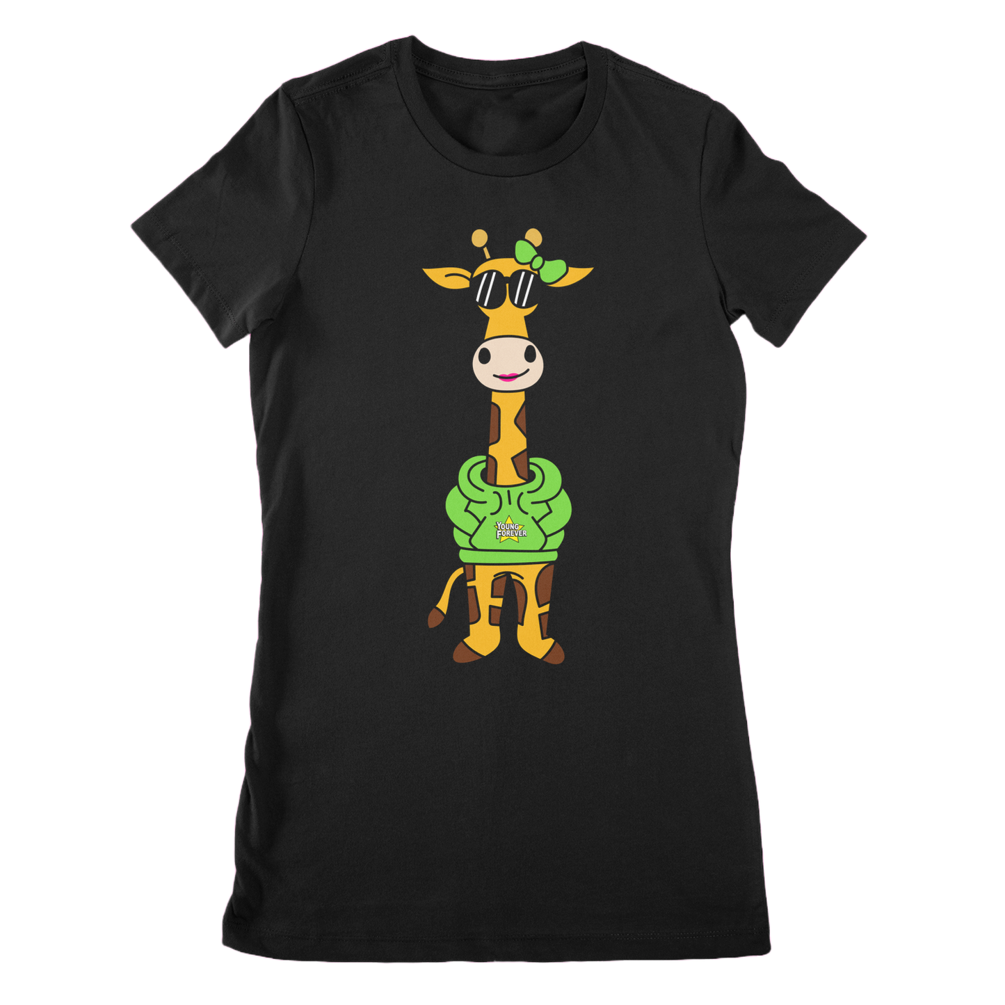 Women's YF Black Giraffe Tees