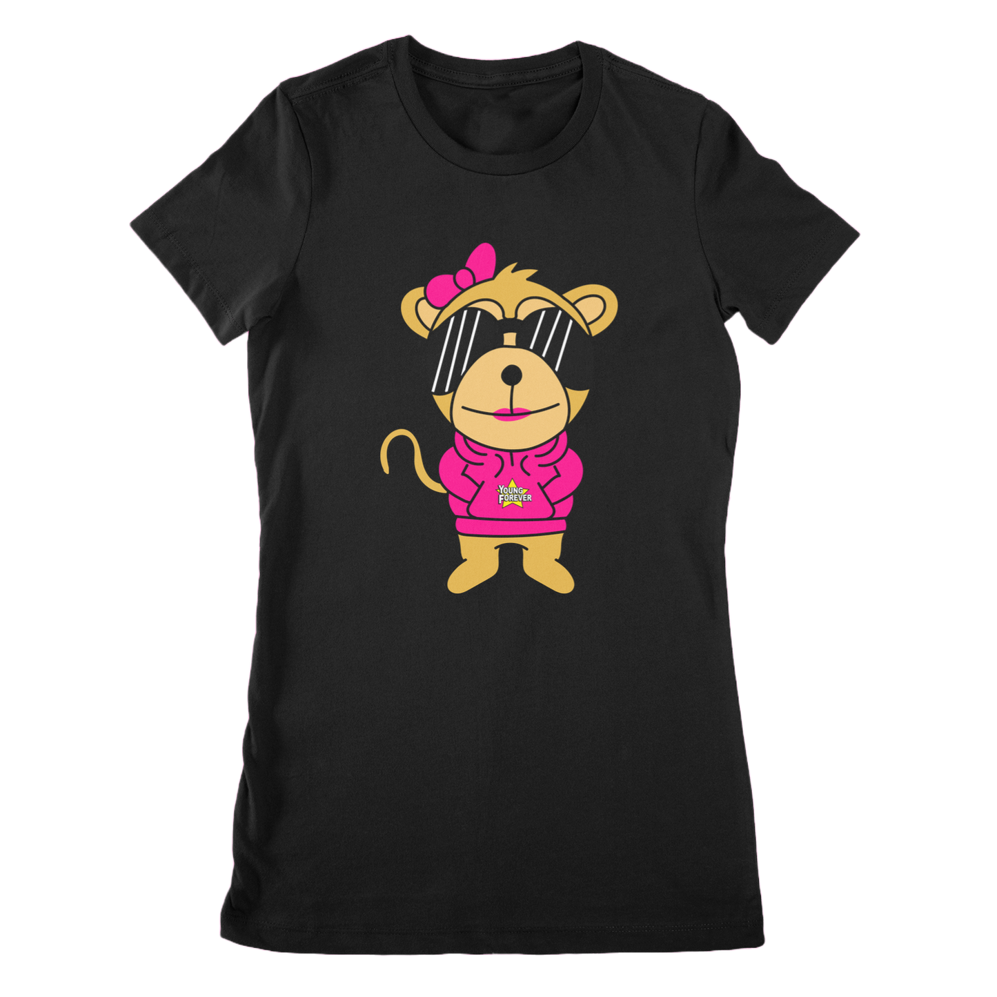 Women's YF Black Chimp Tees