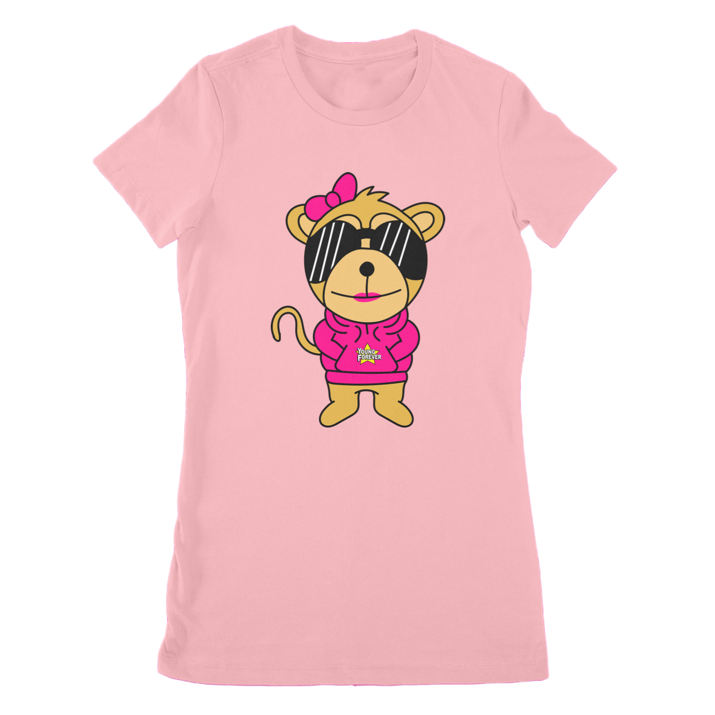 Women's YF Pink Chimp Tees