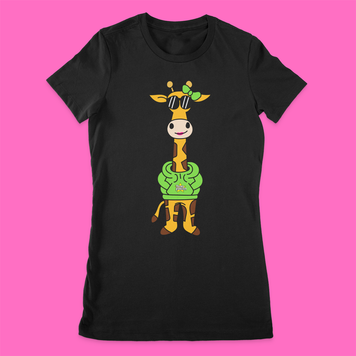 Women's YF Black Giraffe Tees