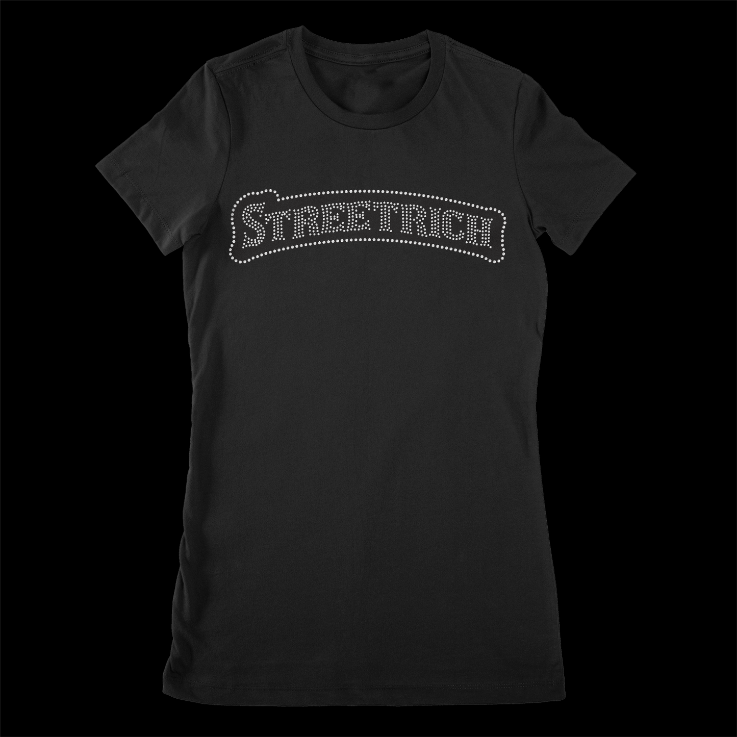 Streetrich Women's Black Rhinestone Tees